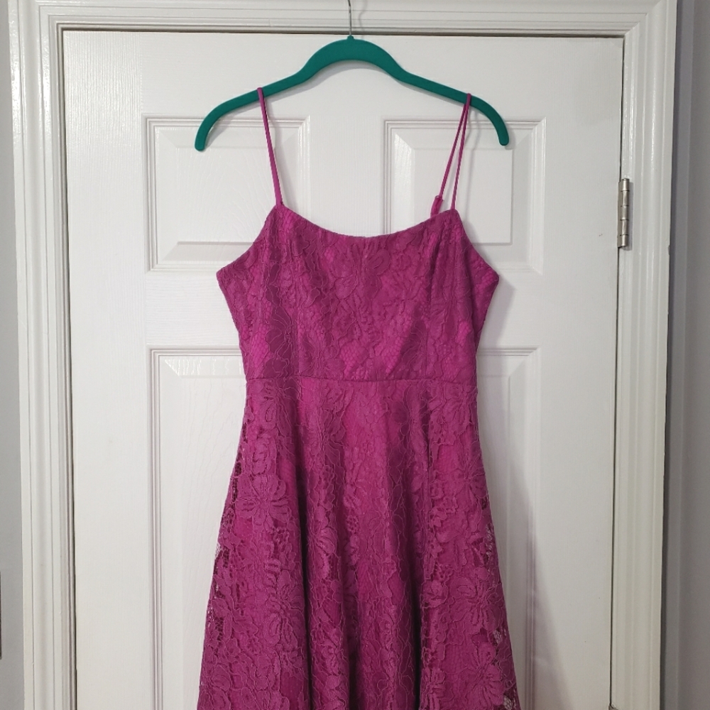 Lulus Lace Fuschia Dress Size Medium